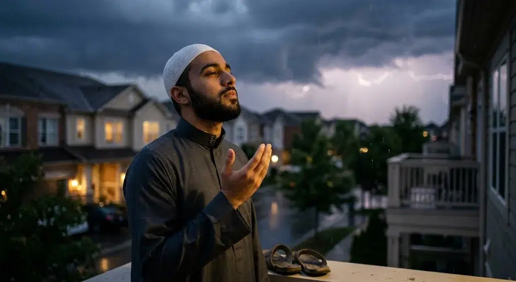 Dua for Thunder and Lightning in Islam & Sunnah: Ar, En Dua Hearing Thunder